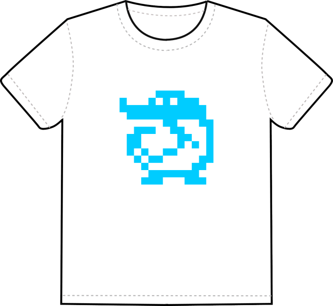 iconperday blue crocodile white t-shirt