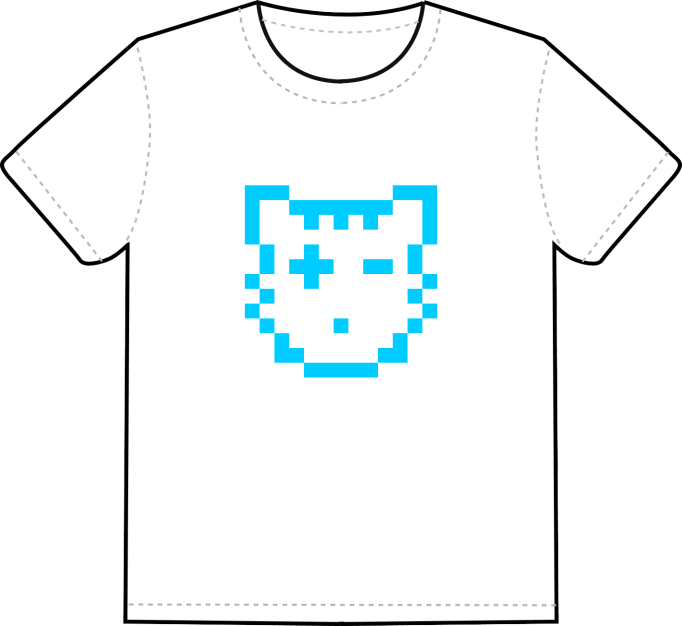 iconperday blue cat t-shirt