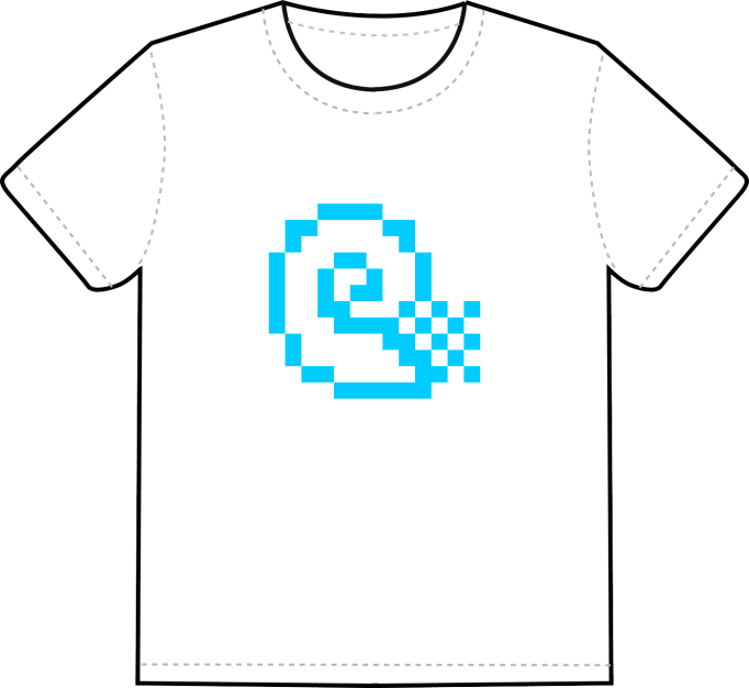 iconperday blue nautilus white t-shirt → click to order