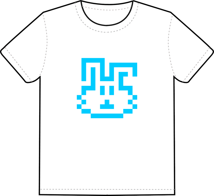 iconperday blue rabbit t-shirt → click to order