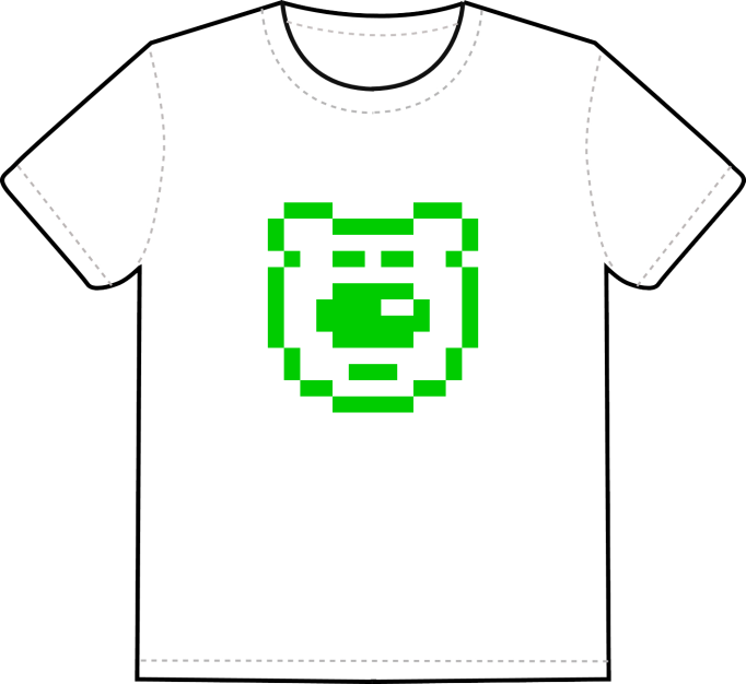 iconperday green bear t-shirt → click to order