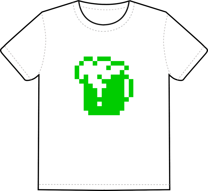 iconperday green beer white t-shirt