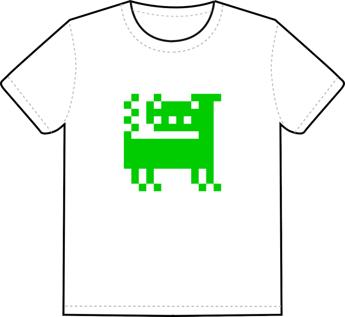 iconperday green dog t-shirt → click to order