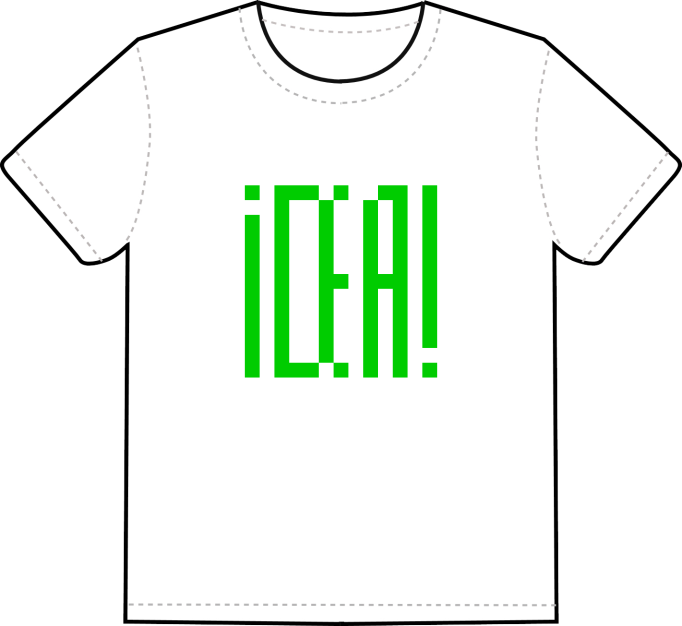 iconperday green idea white t-shirt → click to order