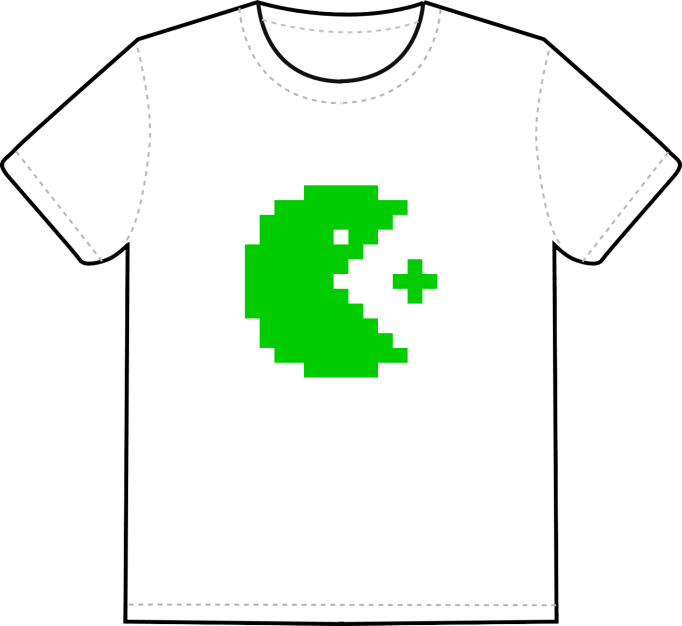 iconperday green pacman t-shirt → click to order