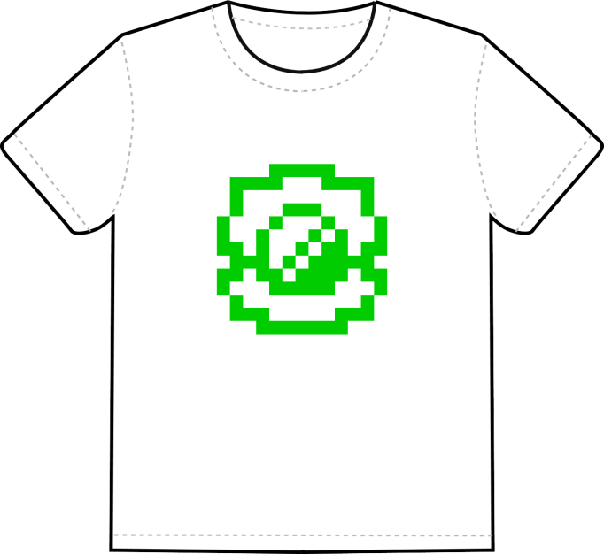 iconperday green pearl white t-shirt